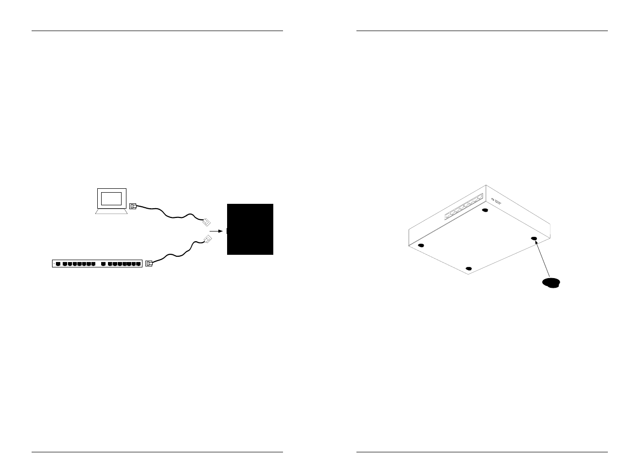 Installing lanmaster t8 on flat surface, Connecting cable to slide-in cards | Transition Networks E-TBT-HB-0802 User Manual | Page 11 / 12