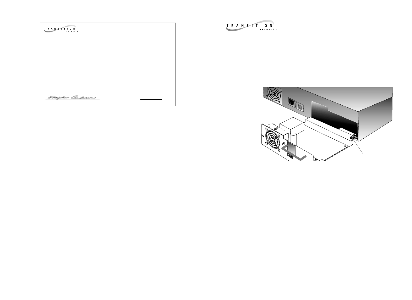 Transition Networks E-MCC-PS48 User Manual | 2 pages