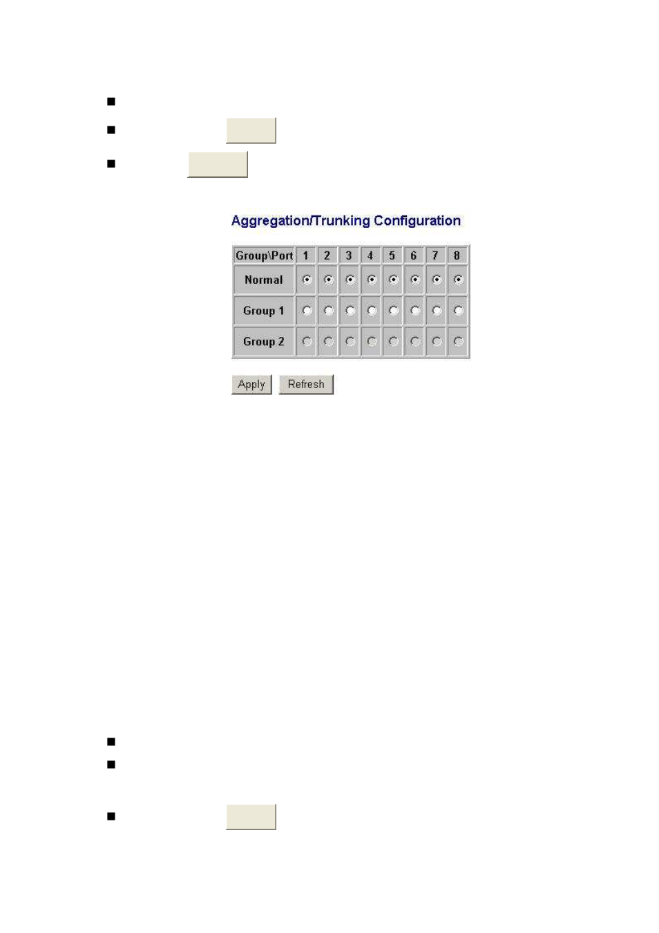 Lacp setting | Transition Networks MIL-SW8T1GPA User Manual | Page 25 / 41