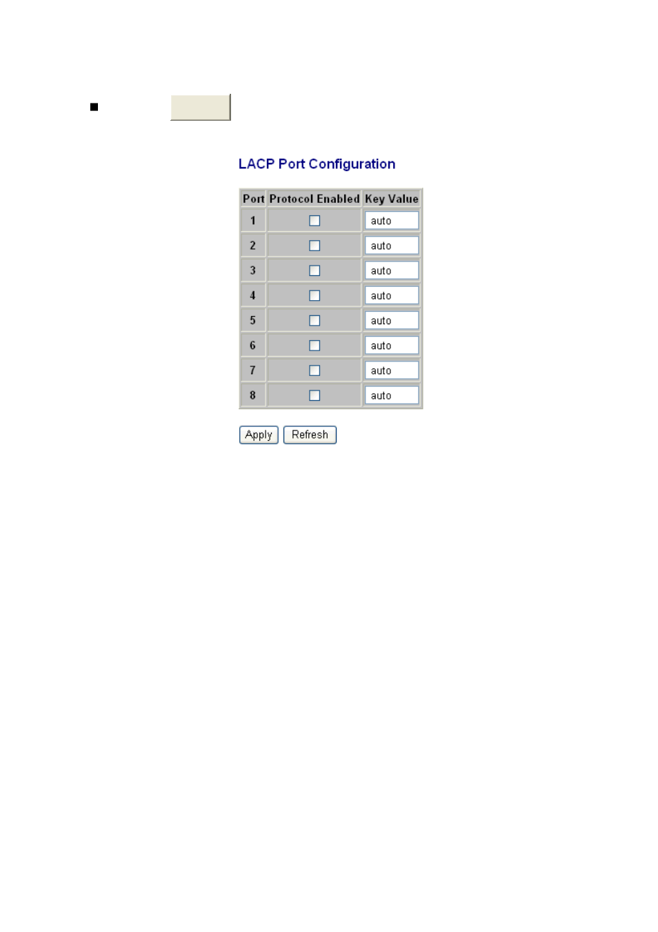 Lacp status | Transition Networks MIL-SW8T1GPA User Manual | Page 26 / 41