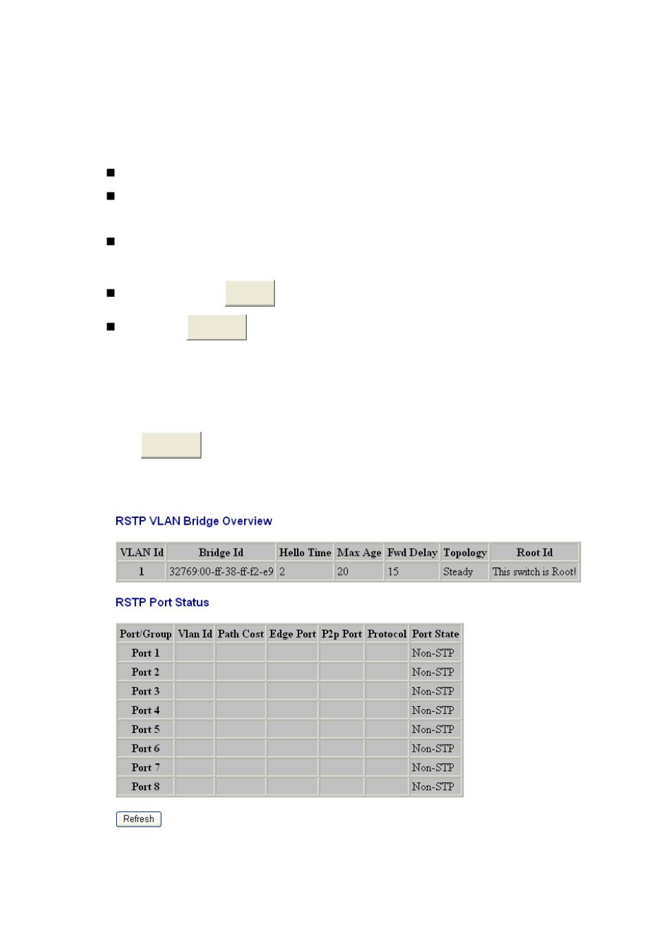 Spanning tree status | Transition Networks MIL-SW8T1GPA User Manual | Page 29 / 41