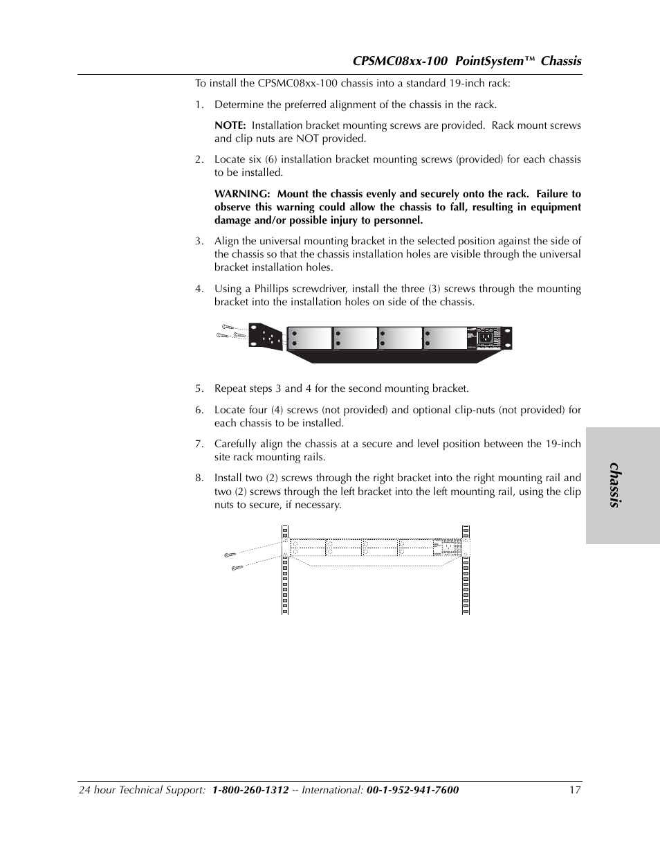 Chassis | Transition Networks POINTSYSTEM CPSMC0810-100 User Manual | Page 17 / 30