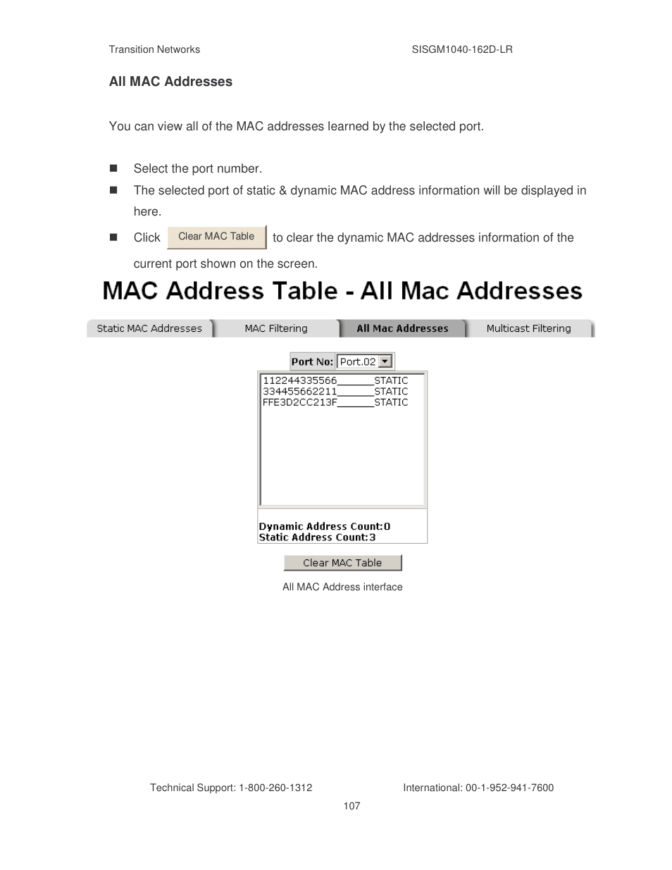 Transition Networks SISGM1040-162D User Manual | Page 114 / 132