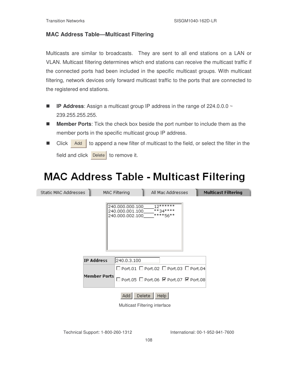 Transition Networks SISGM1040-162D User Manual | Page 115 / 132