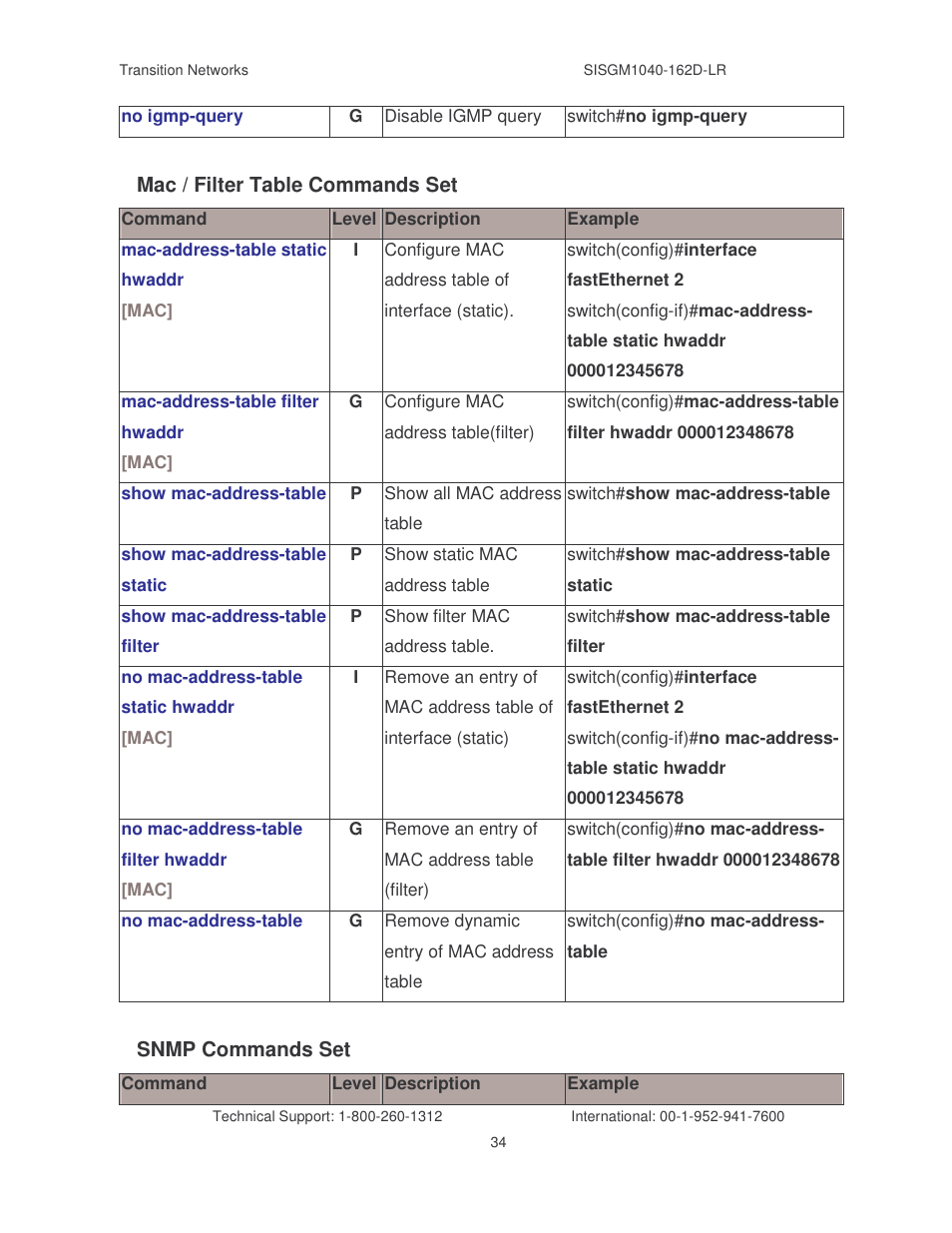 Transition Networks SISGM1040-162D User Manual | Page 41 / 132