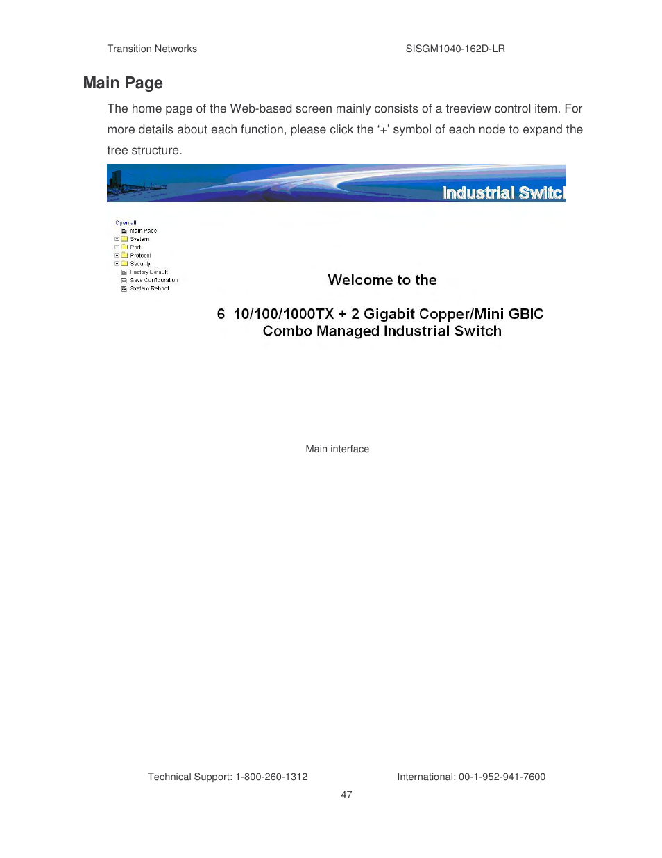 Main page | Transition Networks SISGM1040-162D User Manual | Page 54 / 132