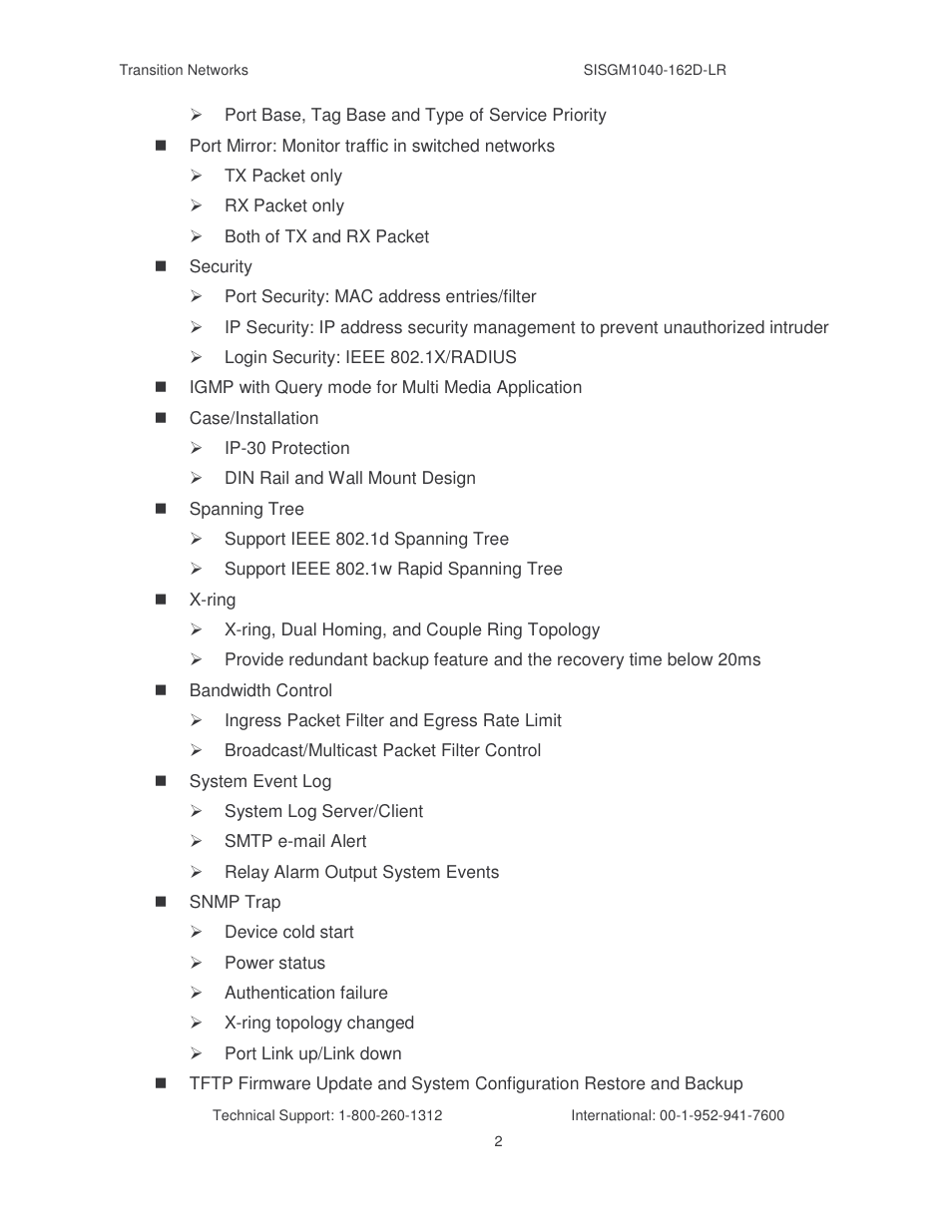 Transition Networks SISGM1040-162D User Manual | Page 9 / 132