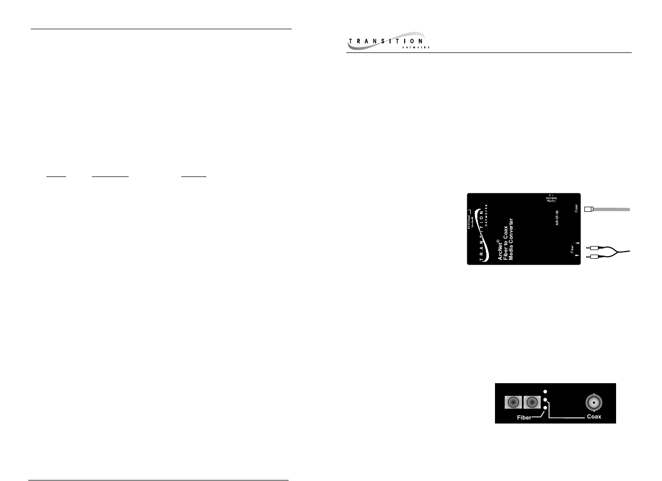 Transition Networks ARCNET AR-CF-02(SM) User Manual | 2 pages