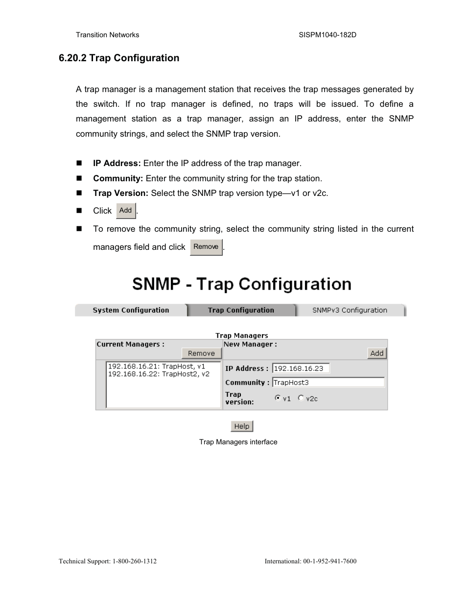 2 trap configuration | Transition Networks SISPM1040-182D User Manual | Page 101 / 157