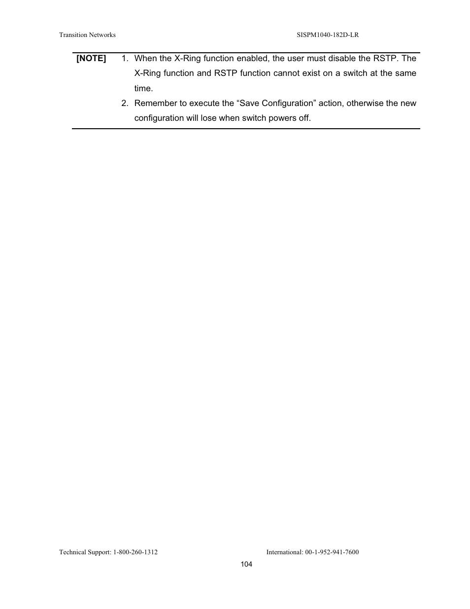 Transition Networks SISPM1040-182D User Manual | Page 112 / 157