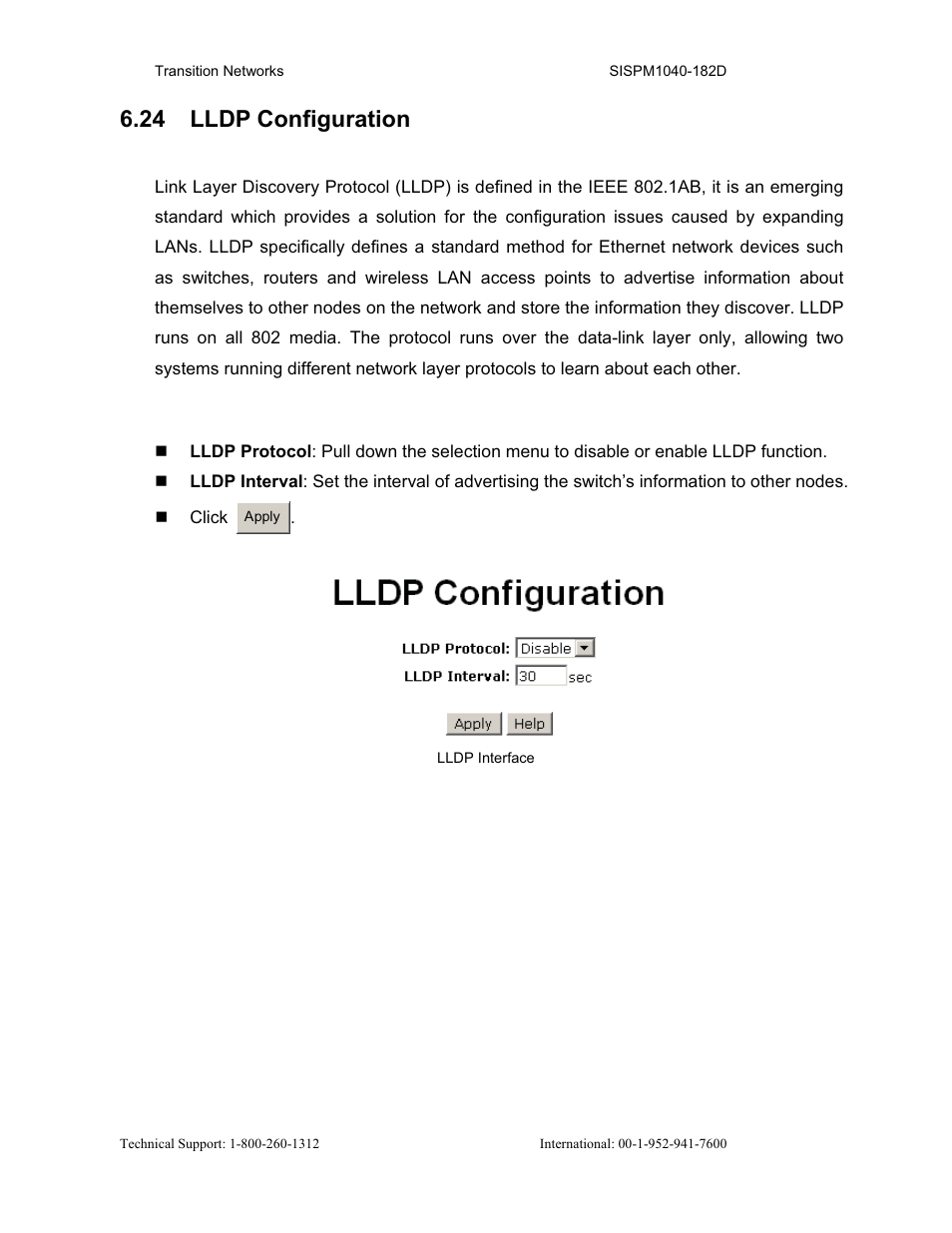 24 lldp configuration | Transition Networks SISPM1040-182D User Manual | Page 113 / 157