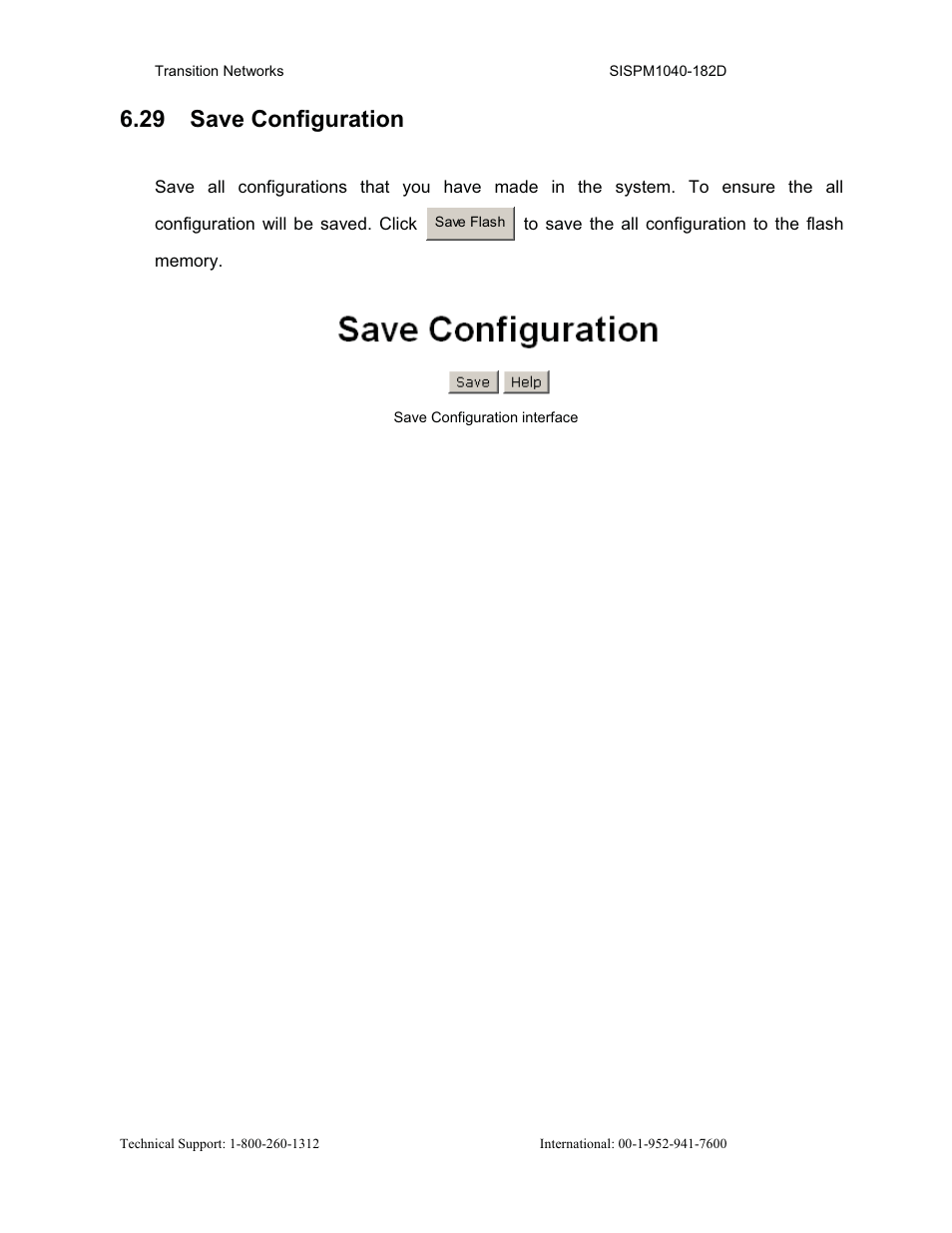 29 save configuration | Transition Networks SISPM1040-182D User Manual | Page 126 / 157