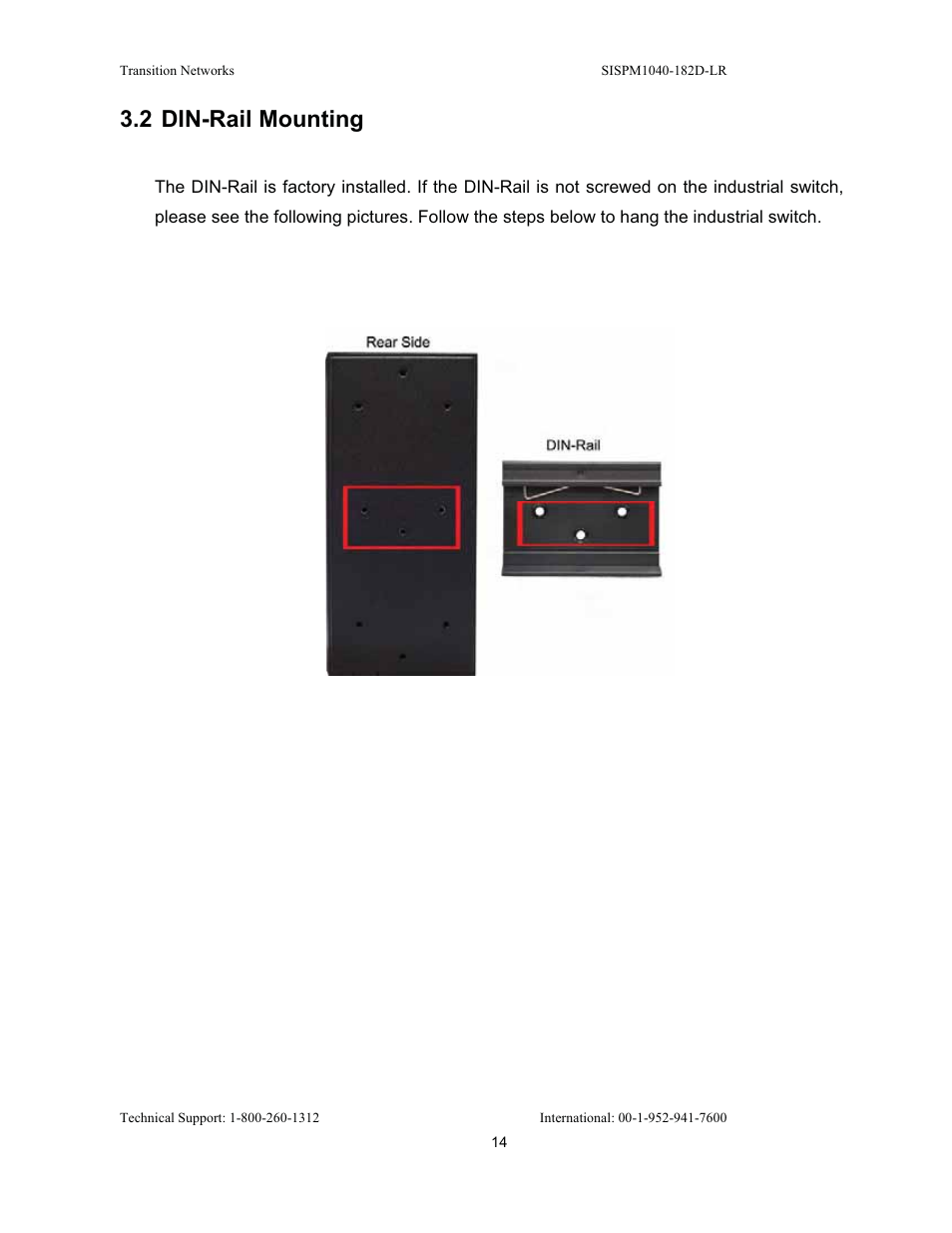 2 din-rail mounting | Transition Networks SISPM1040-182D User Manual | Page 22 / 157