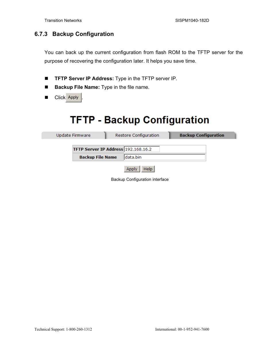 3 backup configuration | Transition Networks SISPM1040-182D User Manual | Page 53 / 157