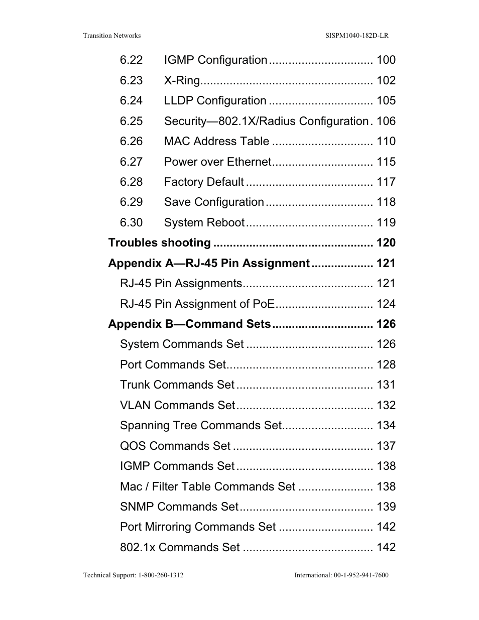 Transition Networks SISPM1040-182D User Manual | Page 7 / 157