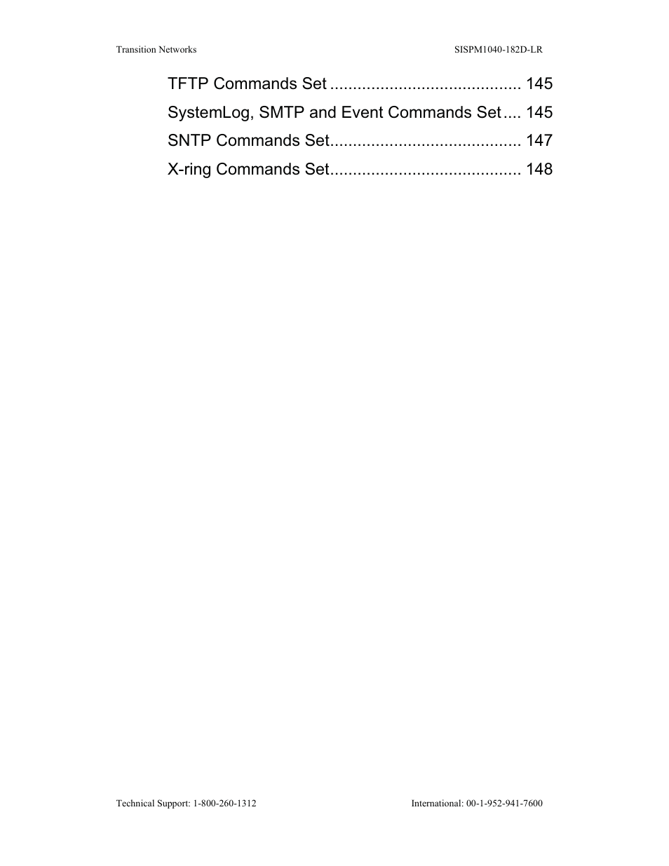 Transition Networks SISPM1040-182D User Manual | Page 8 / 157