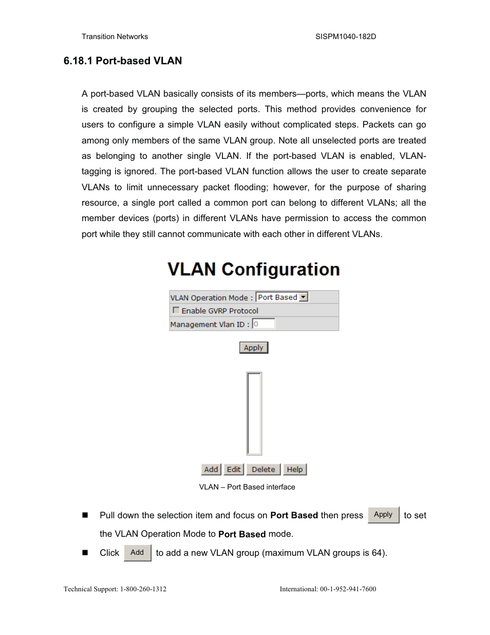 1 port-based vlan | Transition Networks SISPM1040-182D User Manual | Page 86 / 157