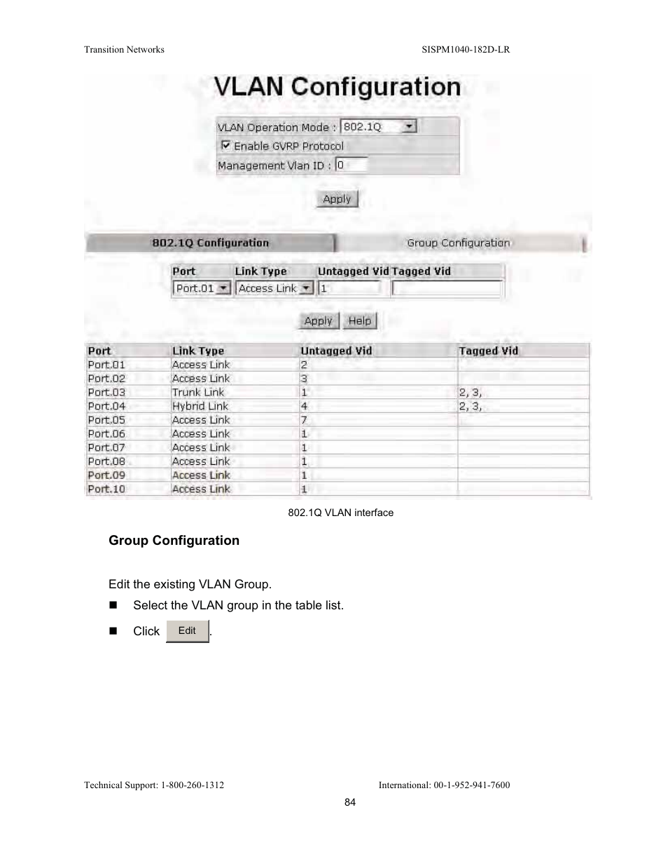 Group configuration | Transition Networks SISPM1040-182D User Manual | Page 92 / 157