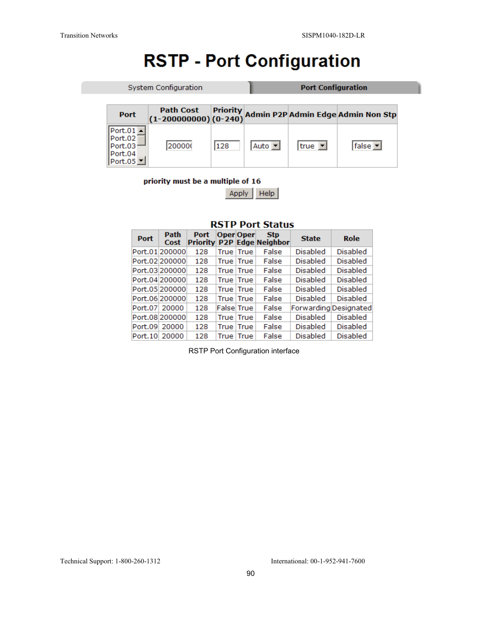 Transition Networks SISPM1040-182D User Manual | Page 98 / 157