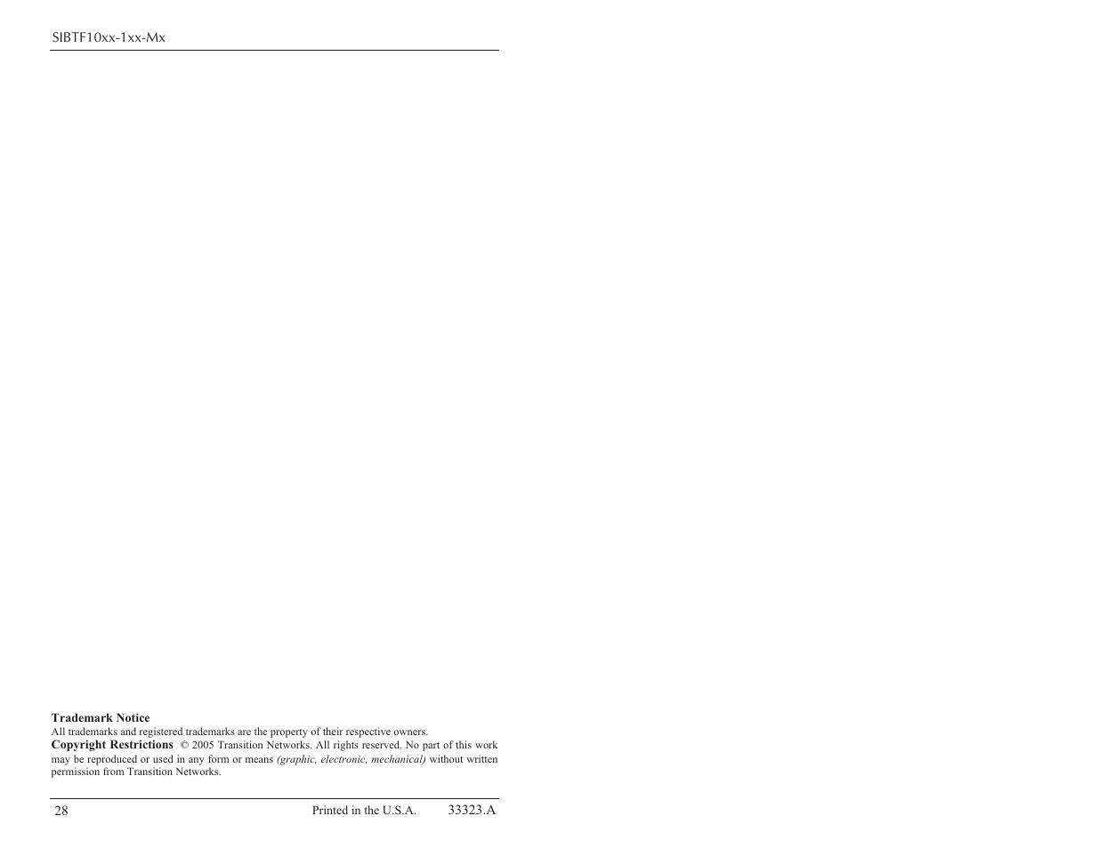 Transition Networks Substation-Rated Industrial Ethernet SUBTF10XX-1XX-MX User Manual | Page 15 / 15