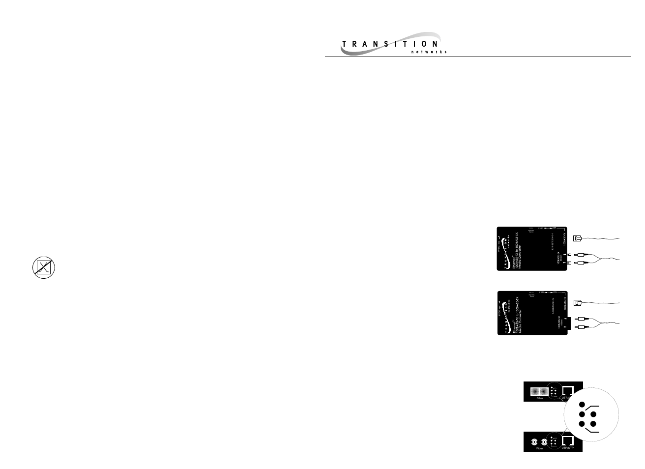 Transition Networks NANOMETER E-100BTX-SX-01 User Manual | 2 pages