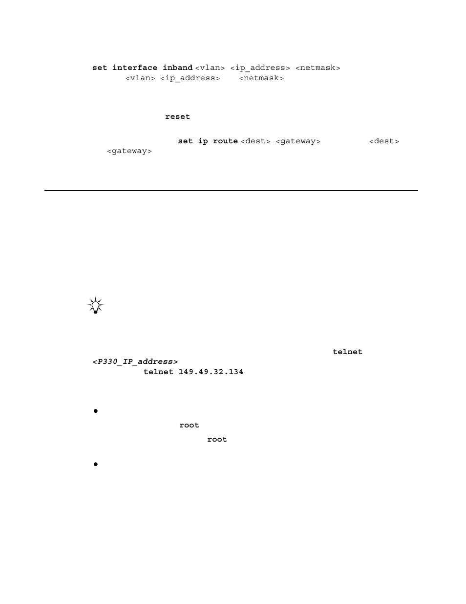 Establishing a telnet connection | Transition Networks P332MF User Manual | Page 25 / 34