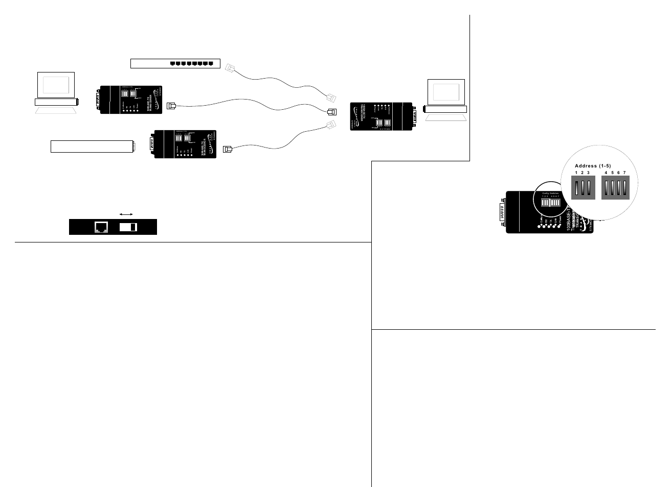 Troubleshooting the transceiver, Cable specifications | Transition Networks FAST ETHERNET E-TX-MC01 User Manual | Page 2 / 2