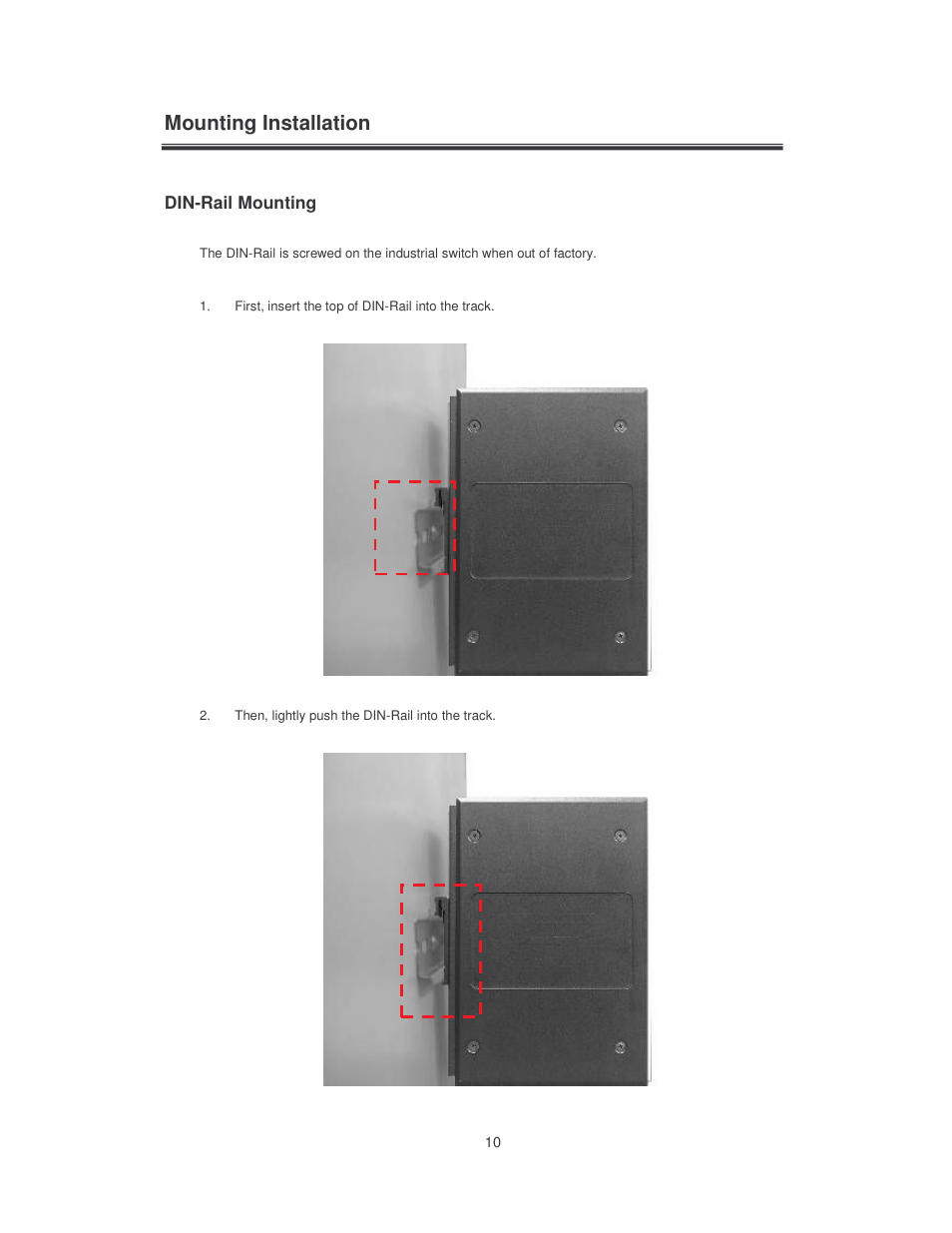 Mounting installation | Transition Networks SISTM10XX-162-LR User Manual | Page 15 / 57