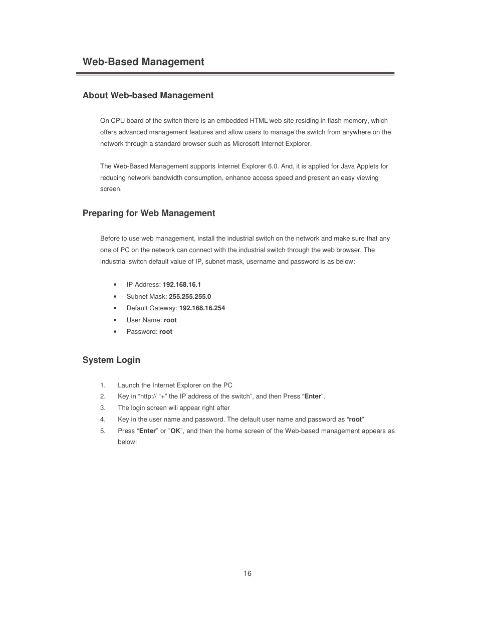 Web-based management | Transition Networks SISTM10XX-162-LR User Manual | Page 21 / 57