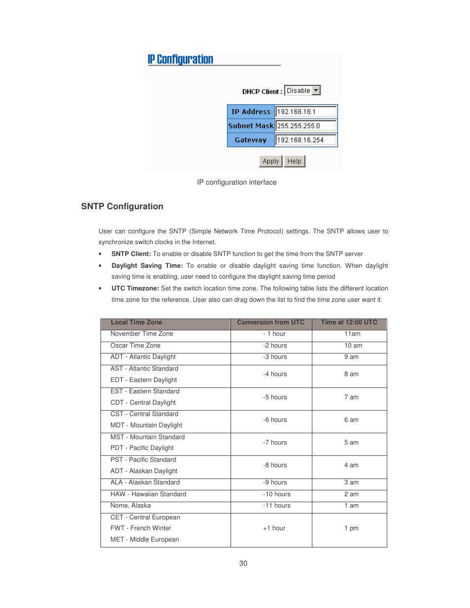 Sntp configuration | Transition Networks SISTM10XX-162-LR User Manual | Page 35 / 57