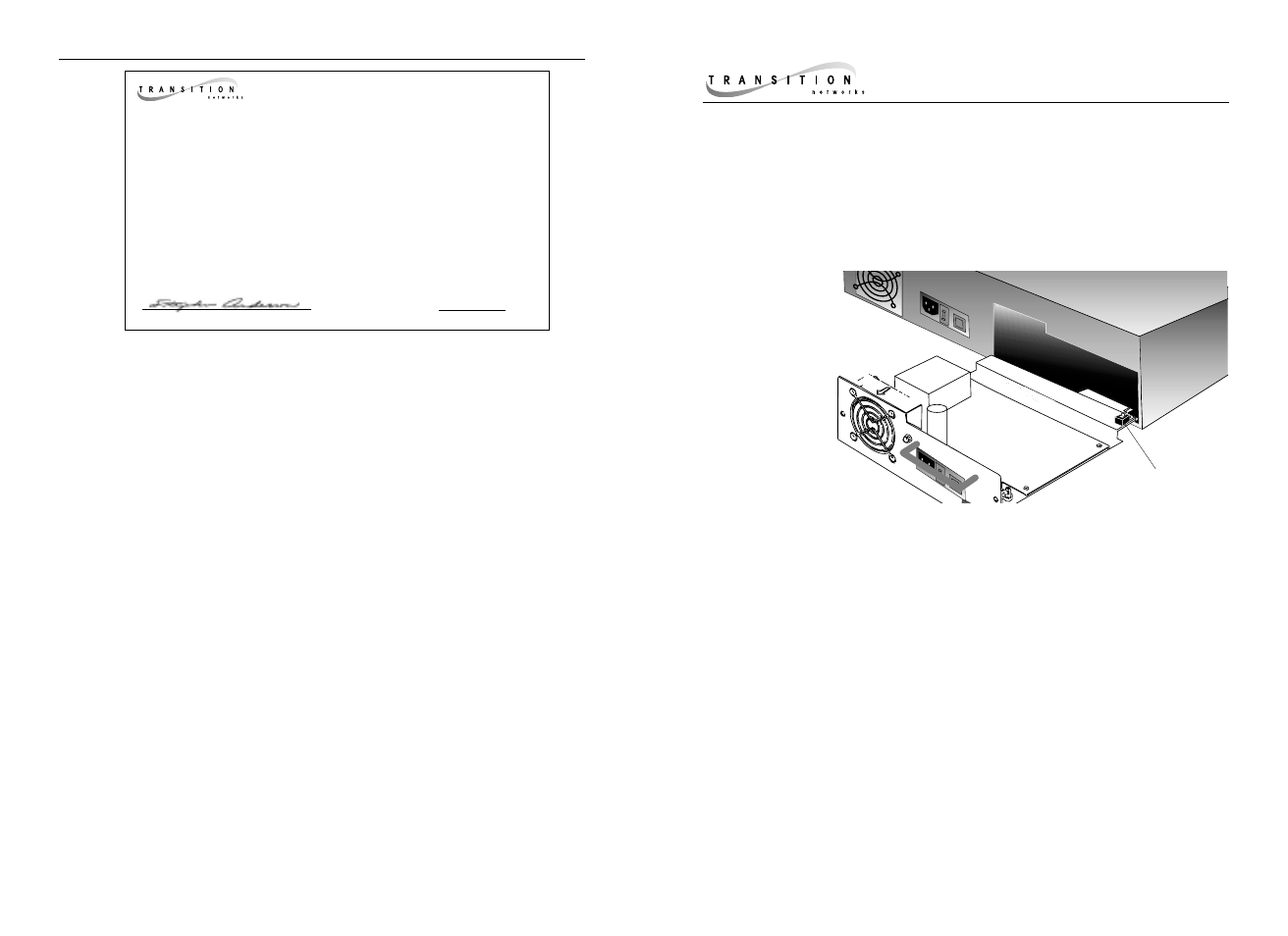 Transition Networks E-MCC-1600 User Manual | 2 pages