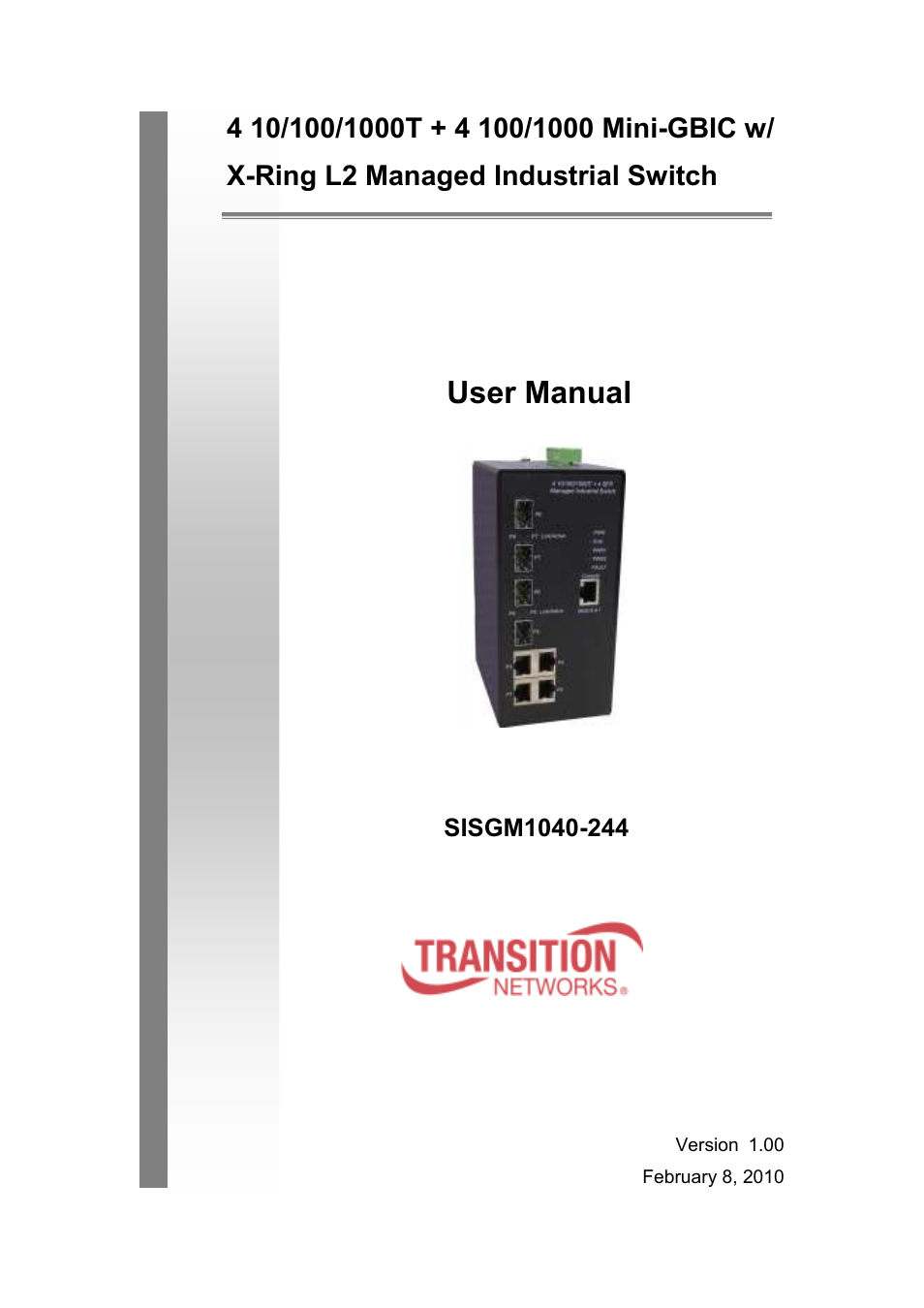 Transition Networks SISGM1040-244 User Manual | 117 pages