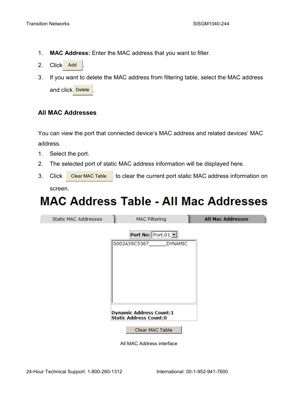 Transition Networks SISGM1040-244 User Manual | Page 115 / 117