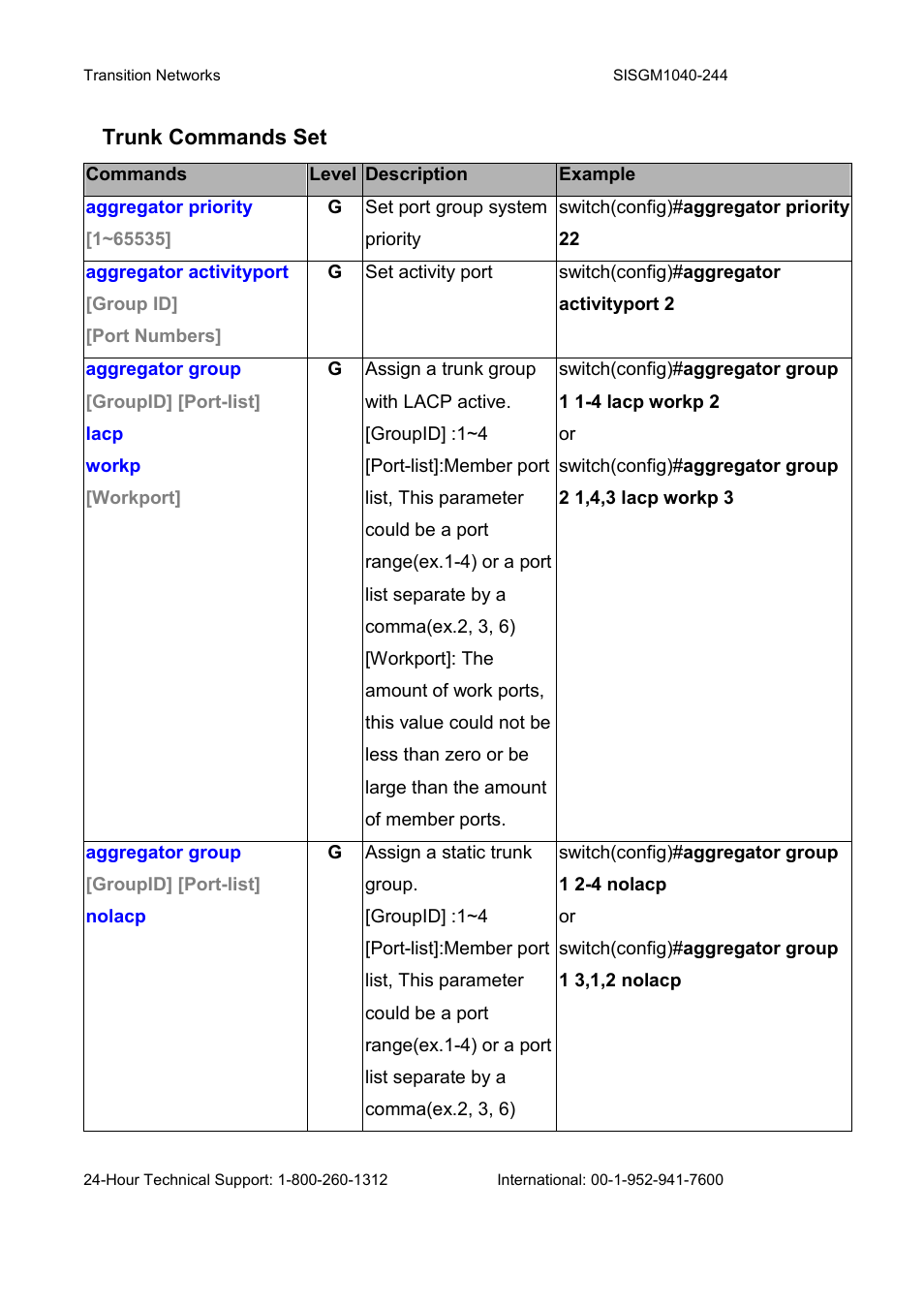 Transition Networks SISGM1040-244 User Manual | Page 43 / 117