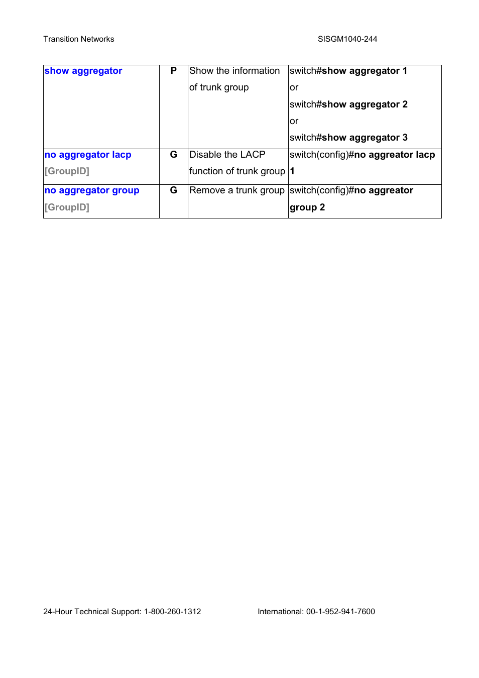Transition Networks SISGM1040-244 User Manual | Page 44 / 117