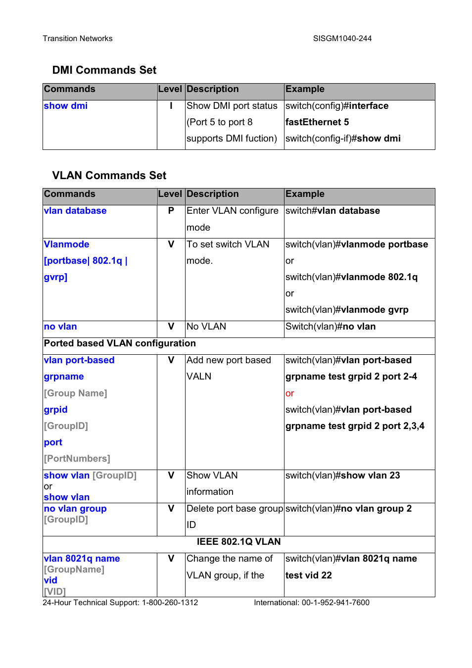 Transition Networks SISGM1040-244 User Manual | Page 45 / 117