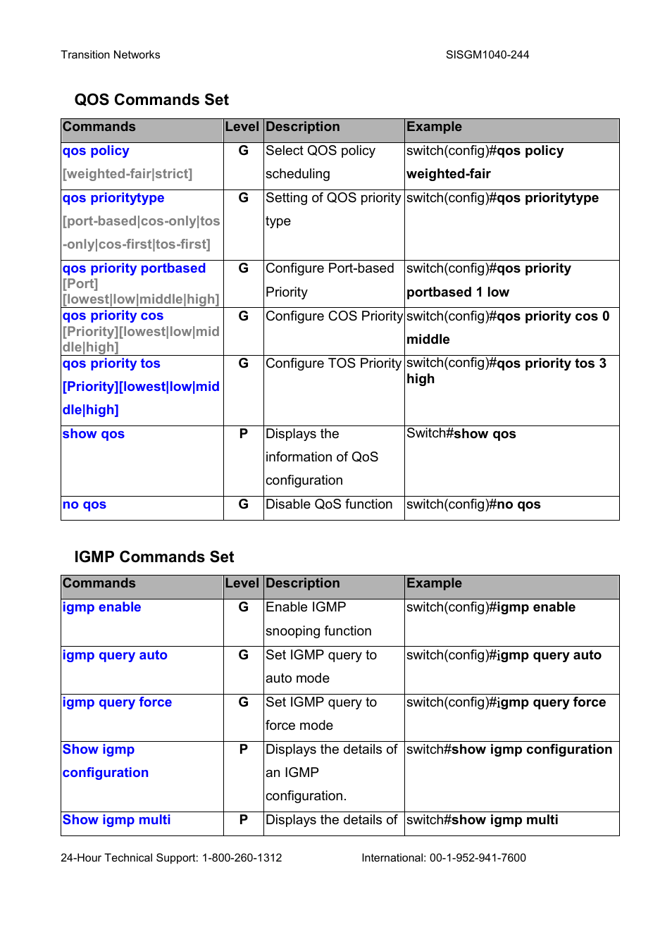 Transition Networks SISGM1040-244 User Manual | Page 50 / 117