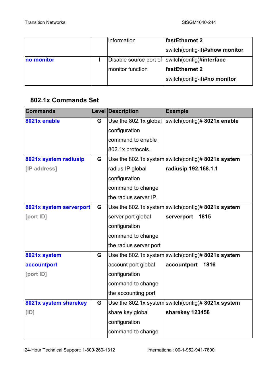 Transition Networks SISGM1040-244 User Manual | Page 55 / 117