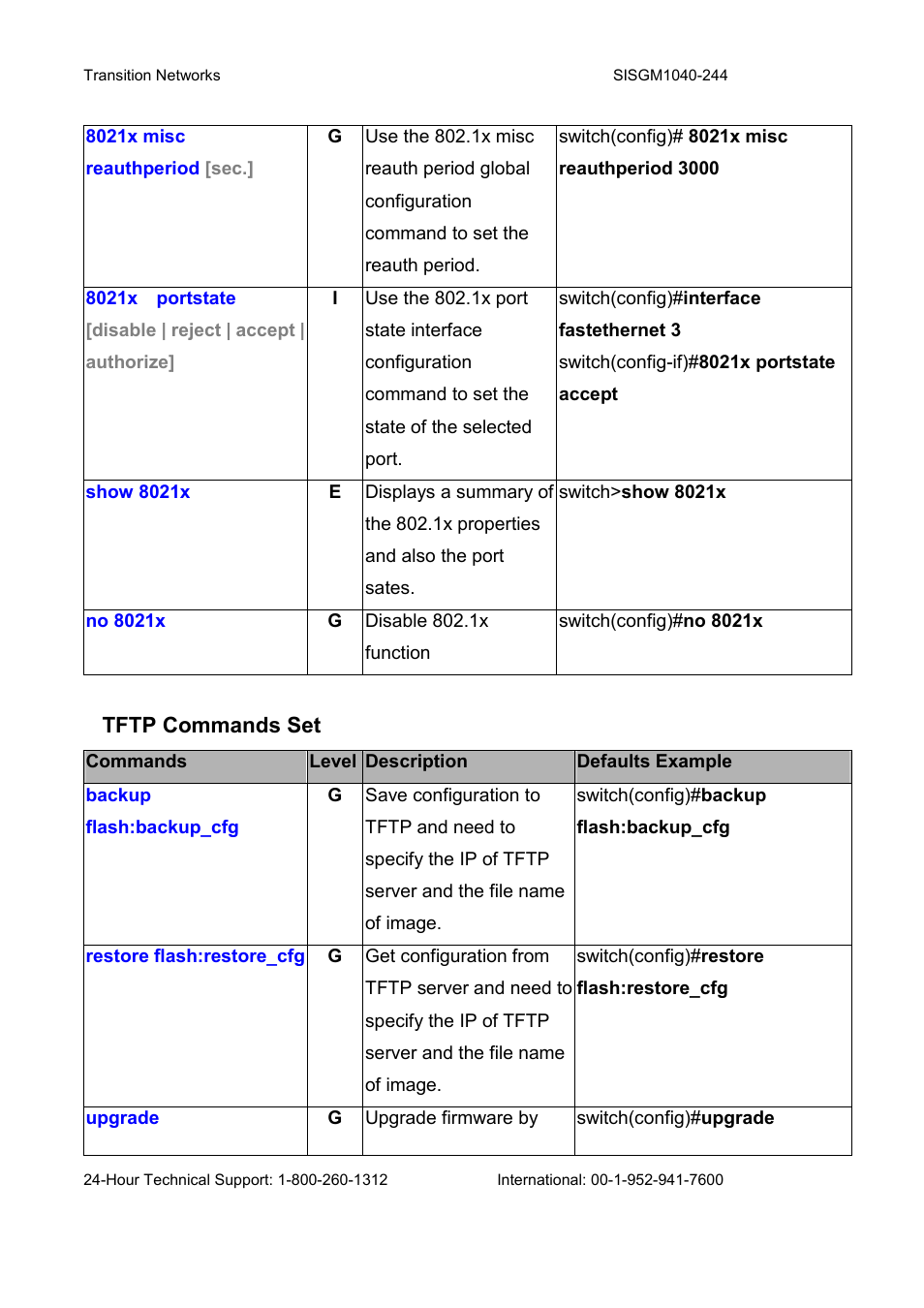 Transition Networks SISGM1040-244 User Manual | Page 57 / 117