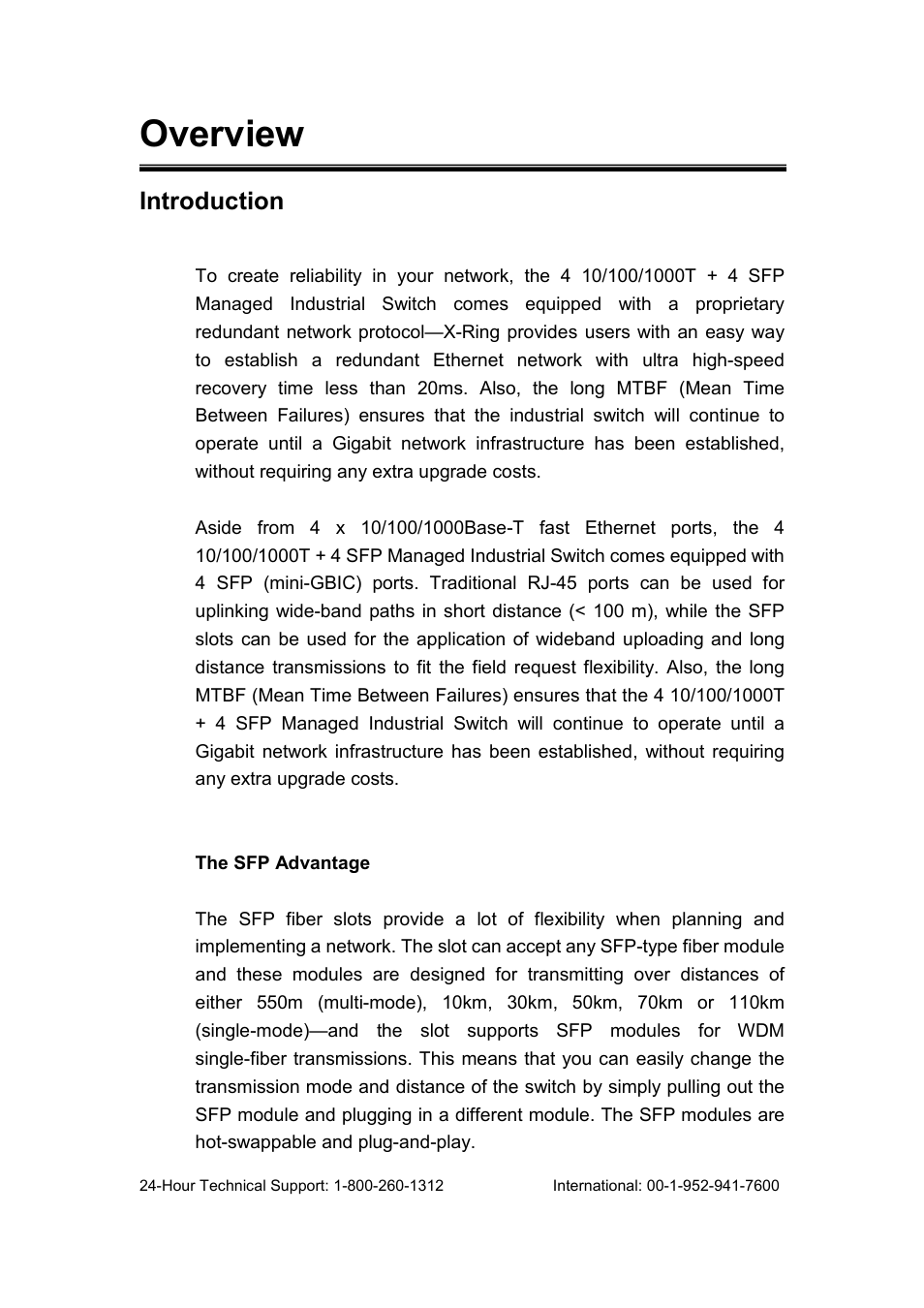 Overview, Introduction | Transition Networks SISGM1040-244 User Manual | Page 8 / 117