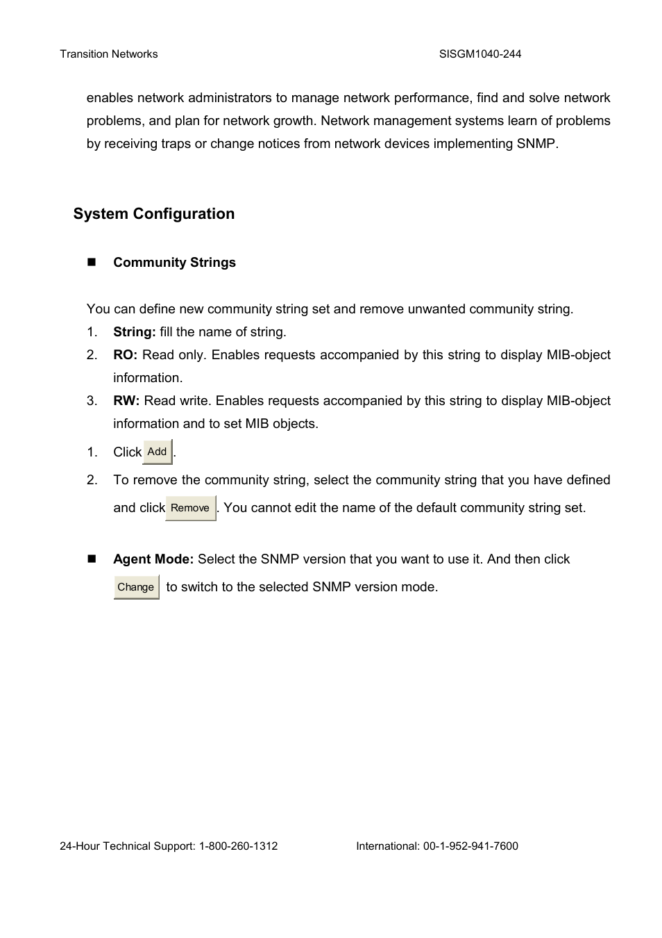 System configuration | Transition Networks SISGM1040-244 User Manual | Page 99 / 117
