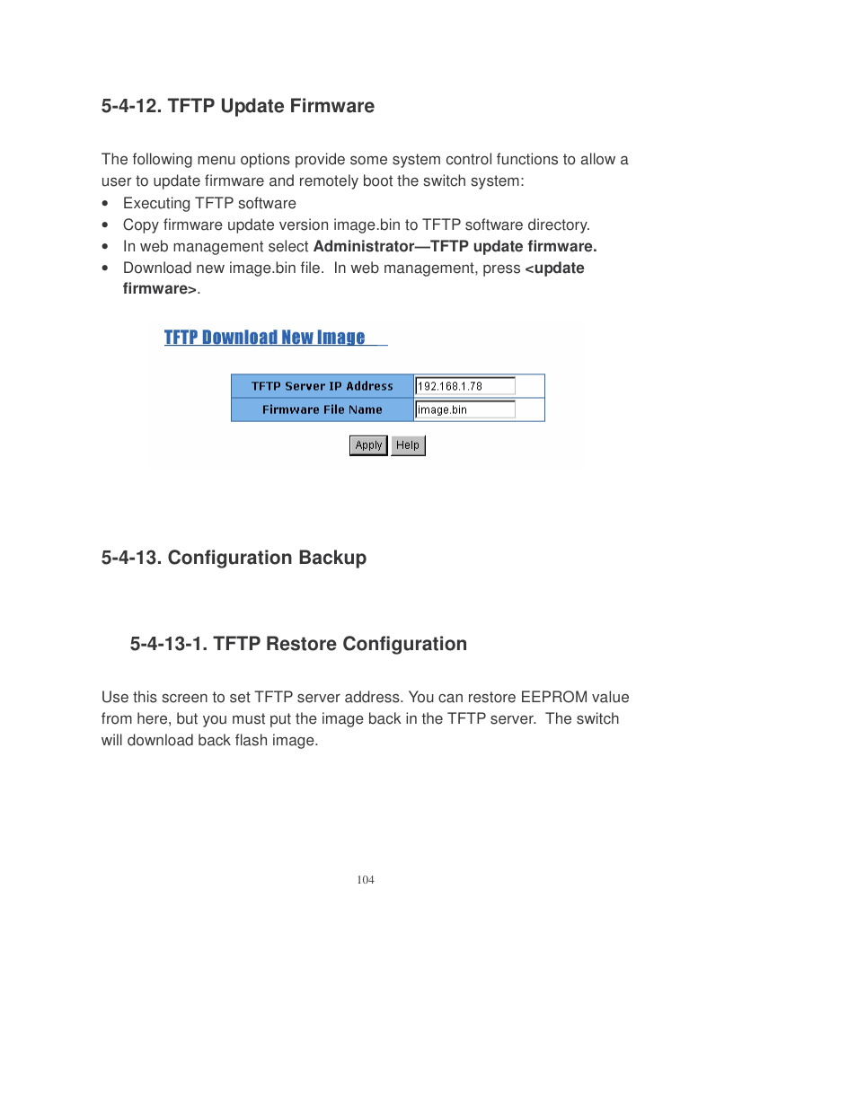 4-12. tftp update firmware | Transition Networks MIL-SM808GPXX User Manual | Page 110 / 117