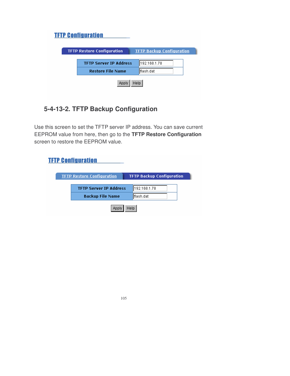 4-13-2. tftp backup configuration | Transition Networks MIL-SM808GPXX User Manual | Page 111 / 117