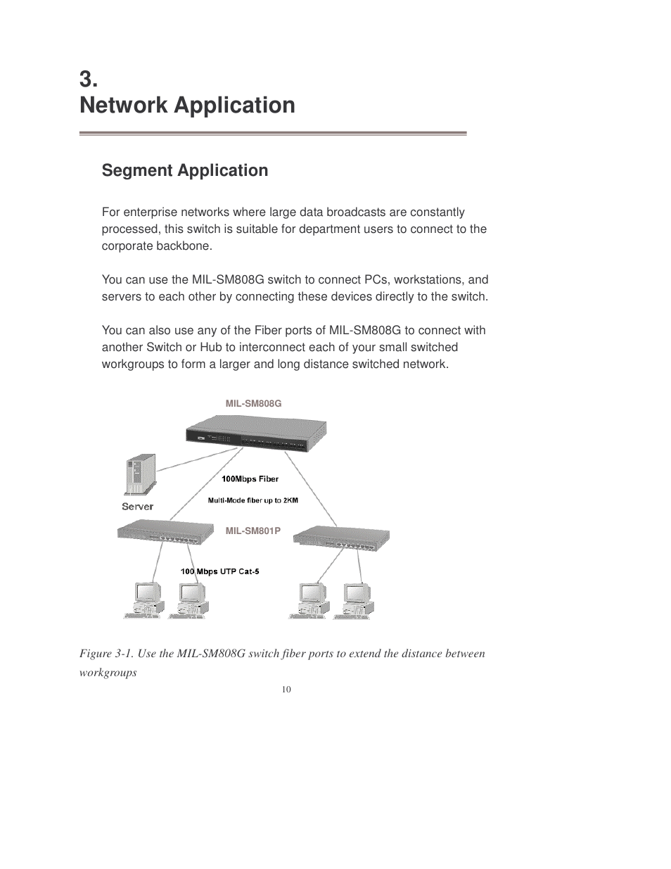 Network application, Segment application | Transition Networks MIL-SM808GPXX User Manual | Page 16 / 117