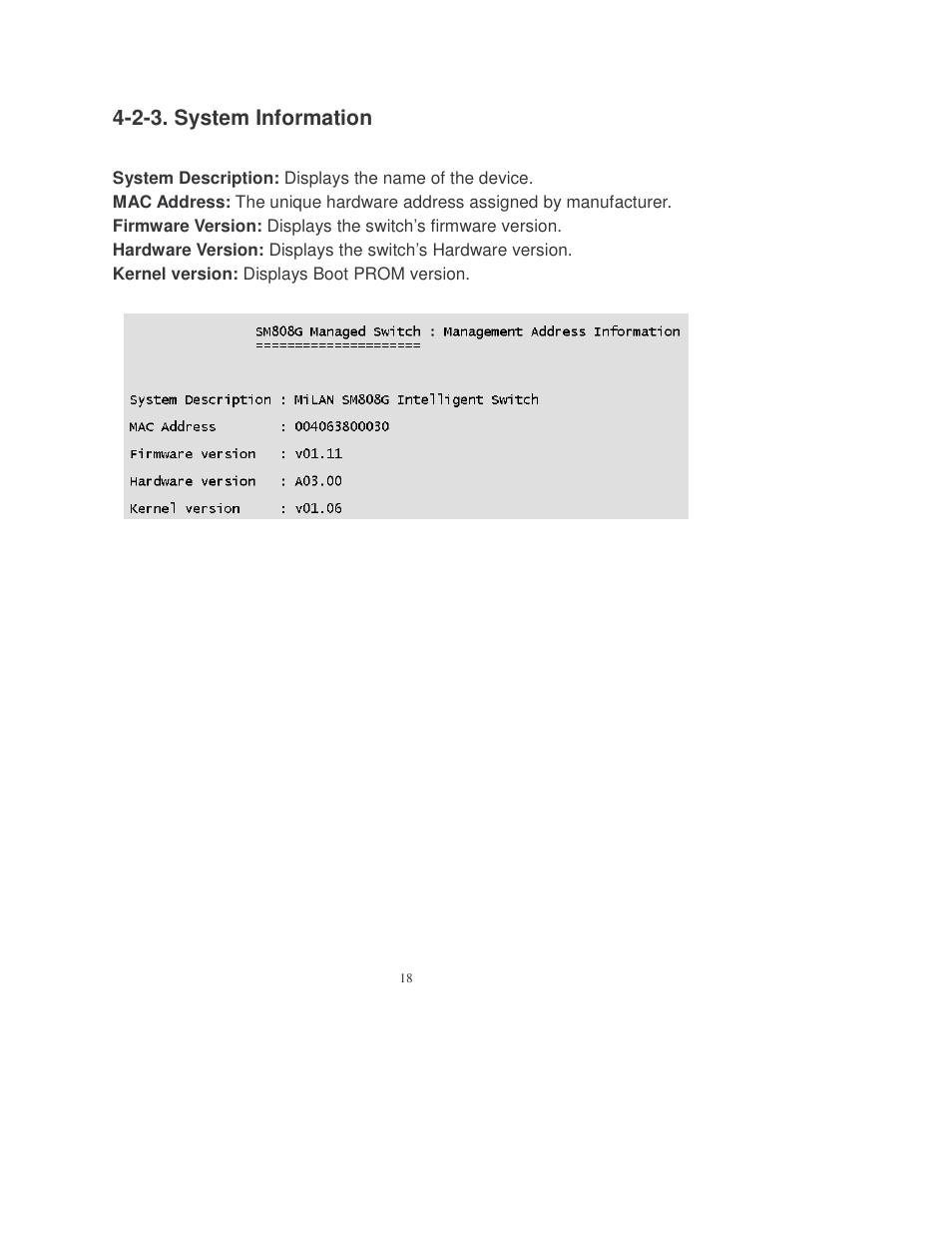 2-3. system information | Transition Networks MIL-SM808GPXX User Manual | Page 24 / 117