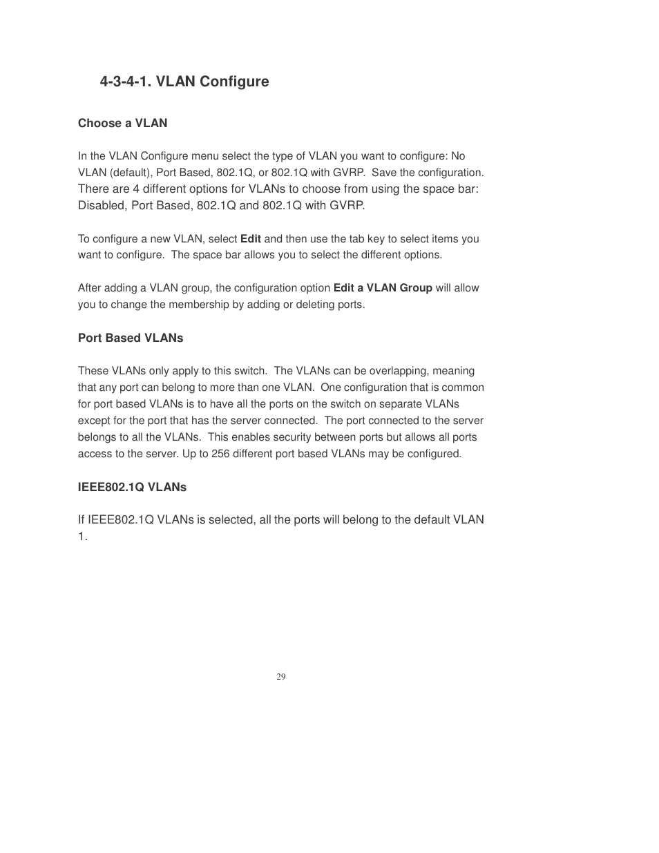 3-4-1. vlan configure | Transition Networks MIL-SM808GPXX User Manual | Page 35 / 117
