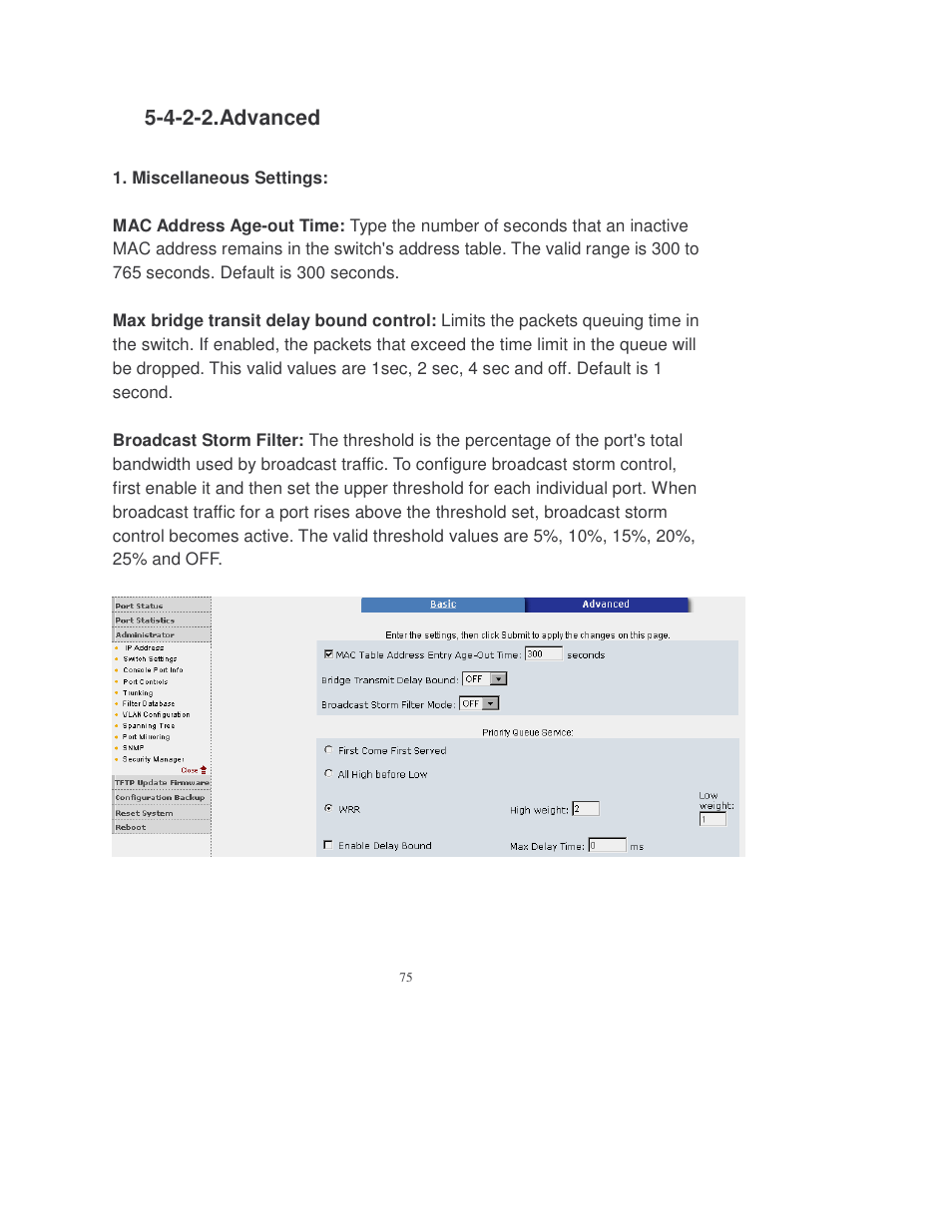 4-2-2.advanced | Transition Networks MIL-SM808GPXX User Manual | Page 81 / 117