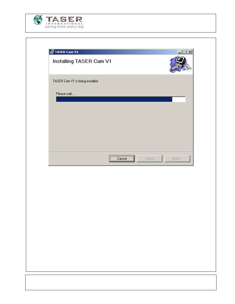 Taser cam user manual, The installation status displays (figure 4) | Taser IT-INST-TC-001 User Manual | Page 12 / 37