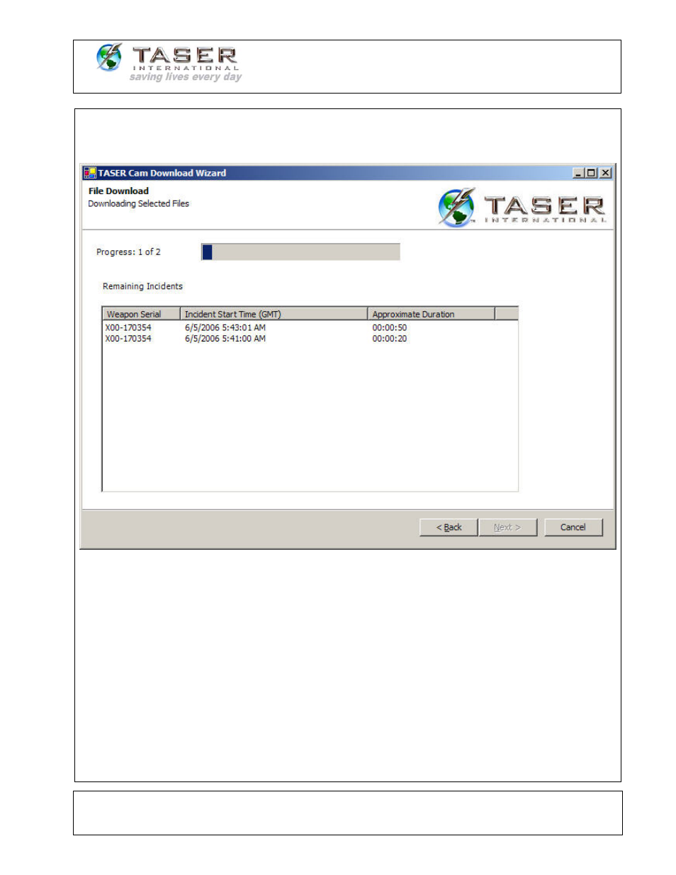 Taser cam user manual | Taser IT-INST-TC-001 User Manual | Page 22 / 37