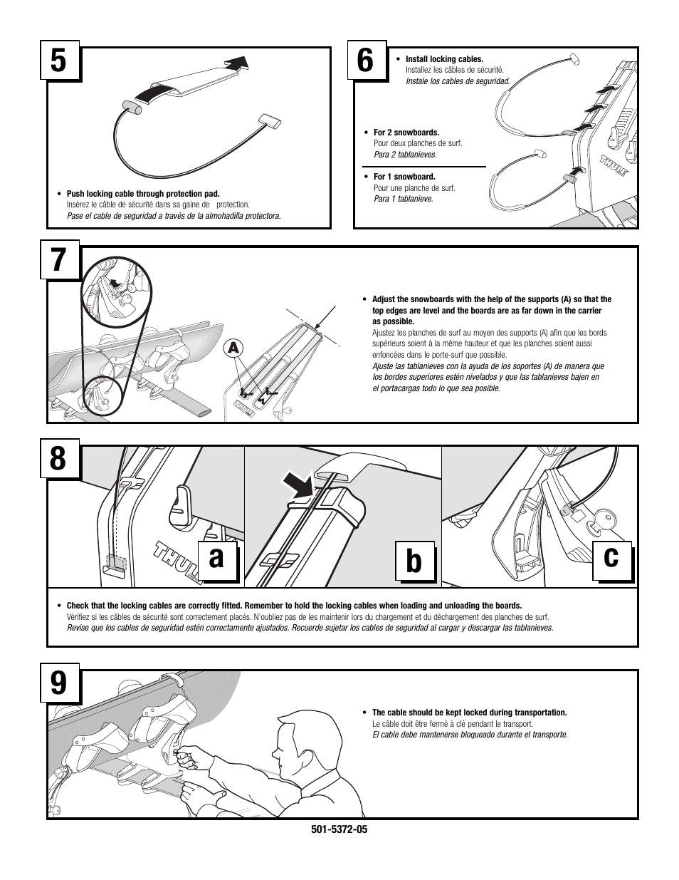 Ab c | Thule 575 User Manual | Page 2 / 4